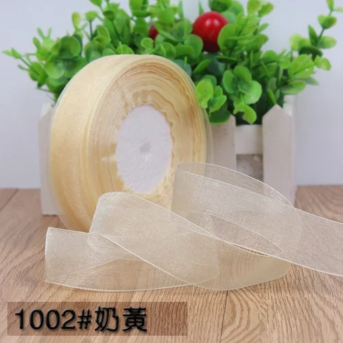 Organza Chiffon Ribbon for Decoration and Crafting - 50 Yards