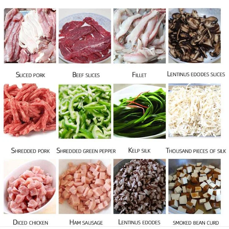 400Kg/H Electric Meat Slicer Stainless Steel 3mm Blades Meat Cutter Grinder Machine Auto Kitchen Home Appliance Commercial - Image 6