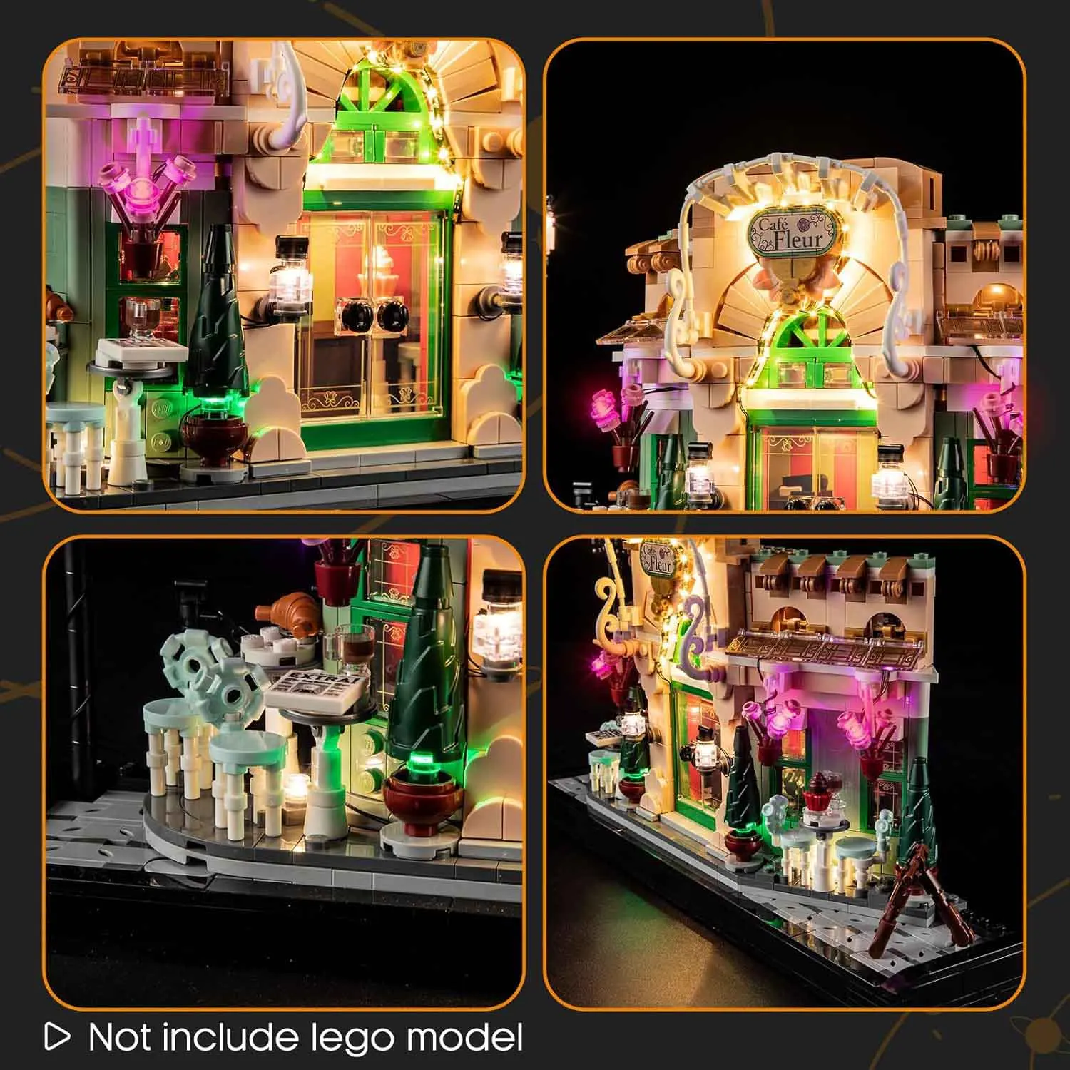 No LEGO, Just Light) USB Lights Set for Lego Icons French Café