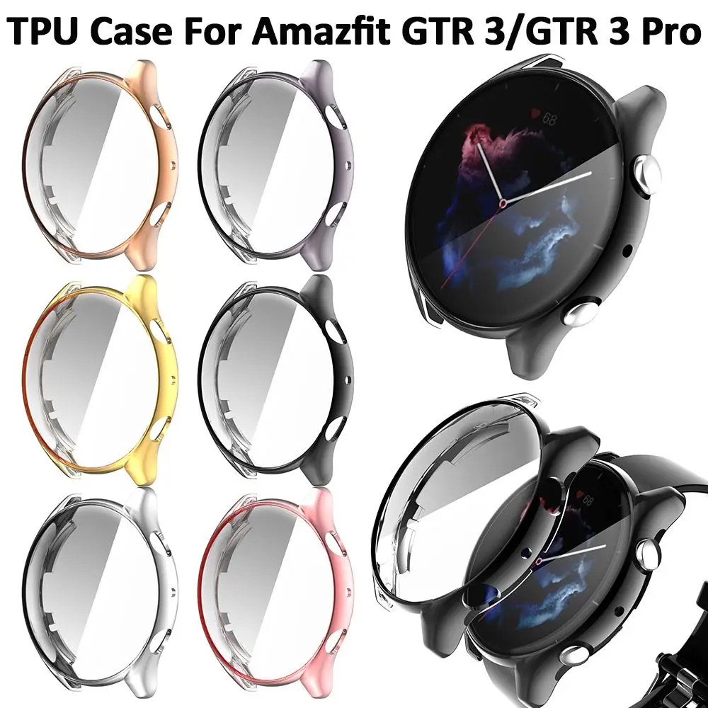 

TPU Full Protector Case For Amazfit GTR3 GTR 3 Pro Cover Edge Shell Protective Bumper Full Coverage Screen Protector Accessories