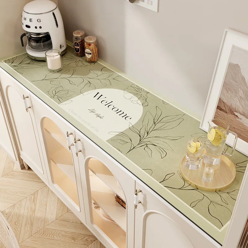 

lDiatomite Light Luxury Table Mats TV Cabinet Mat Edge Cabinets Waterproof Oil Table Placemats Tablecloth Tea Table Placem30cm