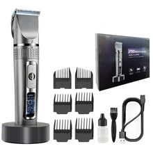 

LCD Professional Hair Clipper Rechargeable 3500mah 10H Hair Clippers For Adult Baby Cutting Silent Barber Base For Men Machine