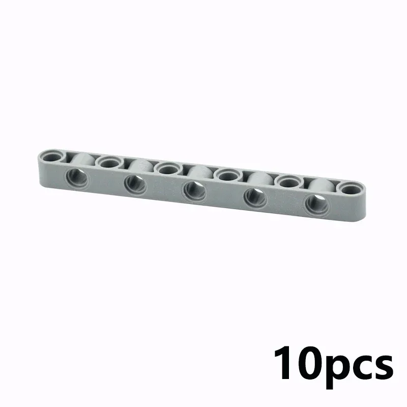 10Pcs MOC 구멍 빌딩 블록 Liftarm 1x11 구멍 두꺼운 빔 팔 오픈 센터 벽돌 부품 EV3 호환 DIY 아이 장난감