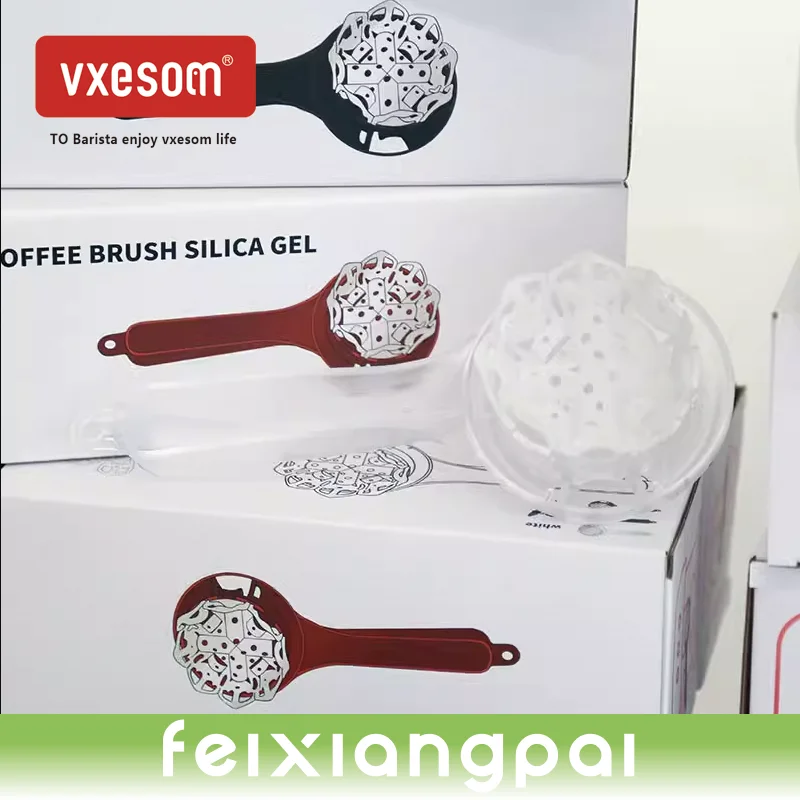 

Силиконовая щетка VXESOM для эспрессо, очиститель для кофемолки, обработанная головка, пластиковая ручка, 57-59 мм