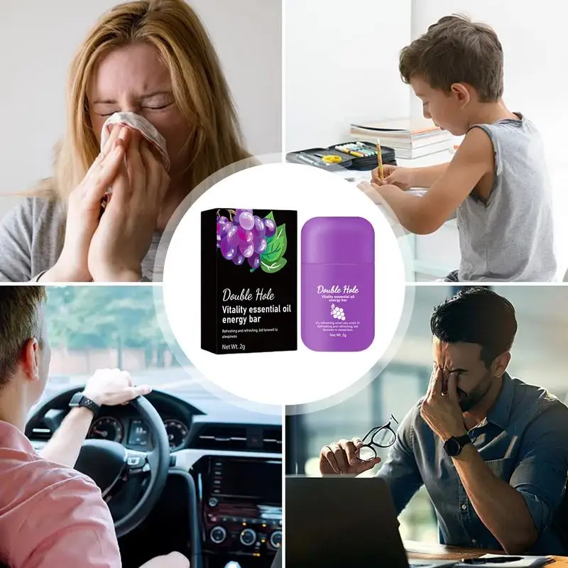 Nasal Inhaler Energizing Energy Bar Aromatherapy Nasal Stick Portable Aromatherapy Inhaler Vitality Energy Oil Bar
