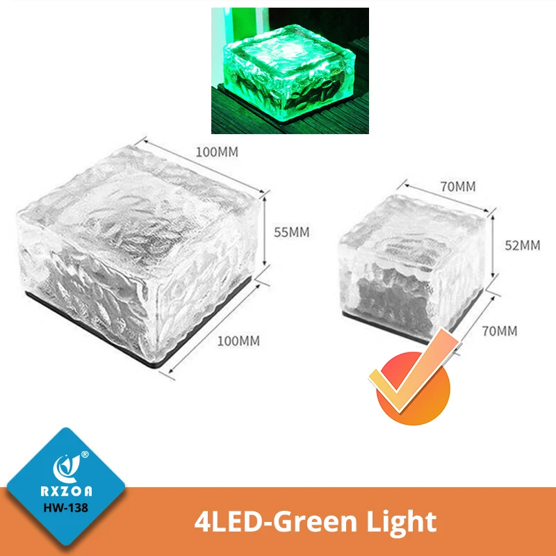 outdoor solar lanterns 4/6LED Solar Light Buried Ice Brick Light Lawn Light Outdoor Waterproof Decorative Lighting Suitable for Gardens Parks Walkways solar outside lights Solar Lamps