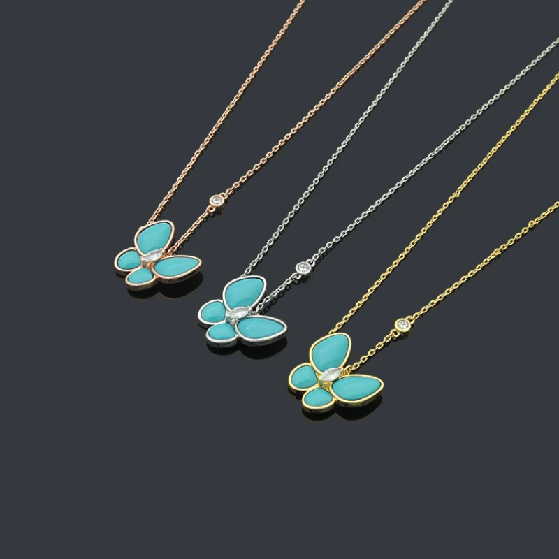 

Butterfly Stainless Steel Gold Silver Color Chain Necklace For Women Classic Rust Proof Fashion Girl Pendant Jewelry Gift