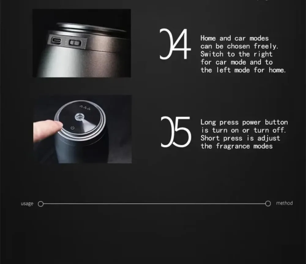 Description Picture 6 of itemCar Air Fresheners Essential Oil Diffuser Electric Aromatic Oasis Aluminium Portable Aromatherapy Aroma Diffuser Home Office