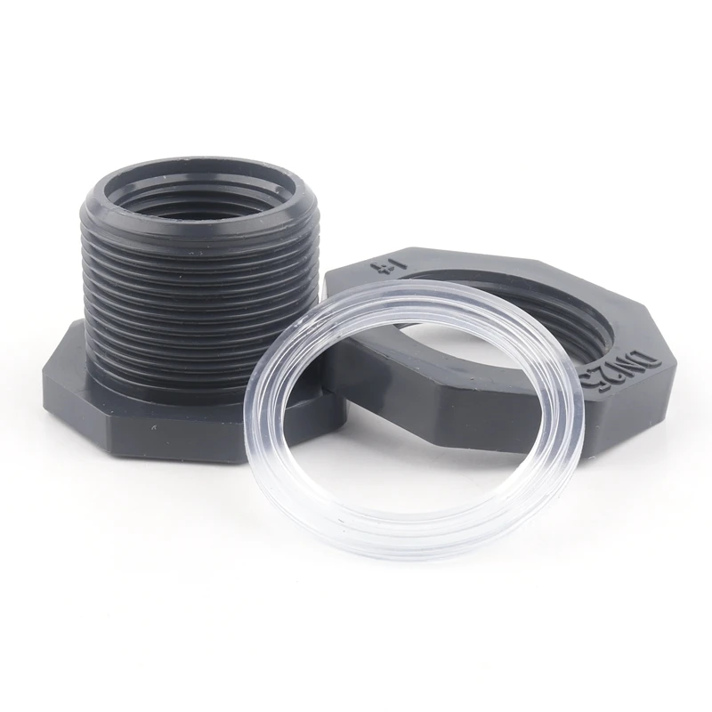 1pc PVC Water Tank Connector Fish Tank Thread Connectors Water Tank Drain Pipe Accessories Aquarium Joints Water Pipe Fittings