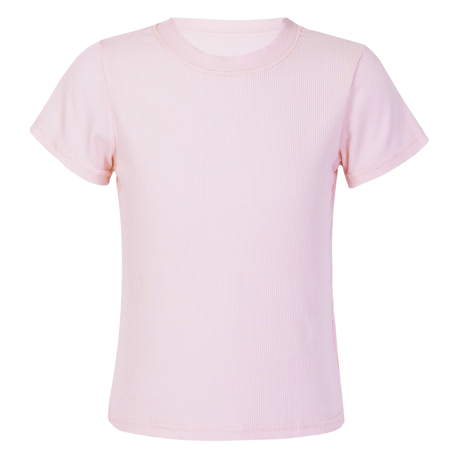 4 Colors Girls Summer Cool Quick Dry T-shirts Tennis Yoga T-shirt Tops Kids Short Sleeve Casual Stretchy Breathable Sporting Top