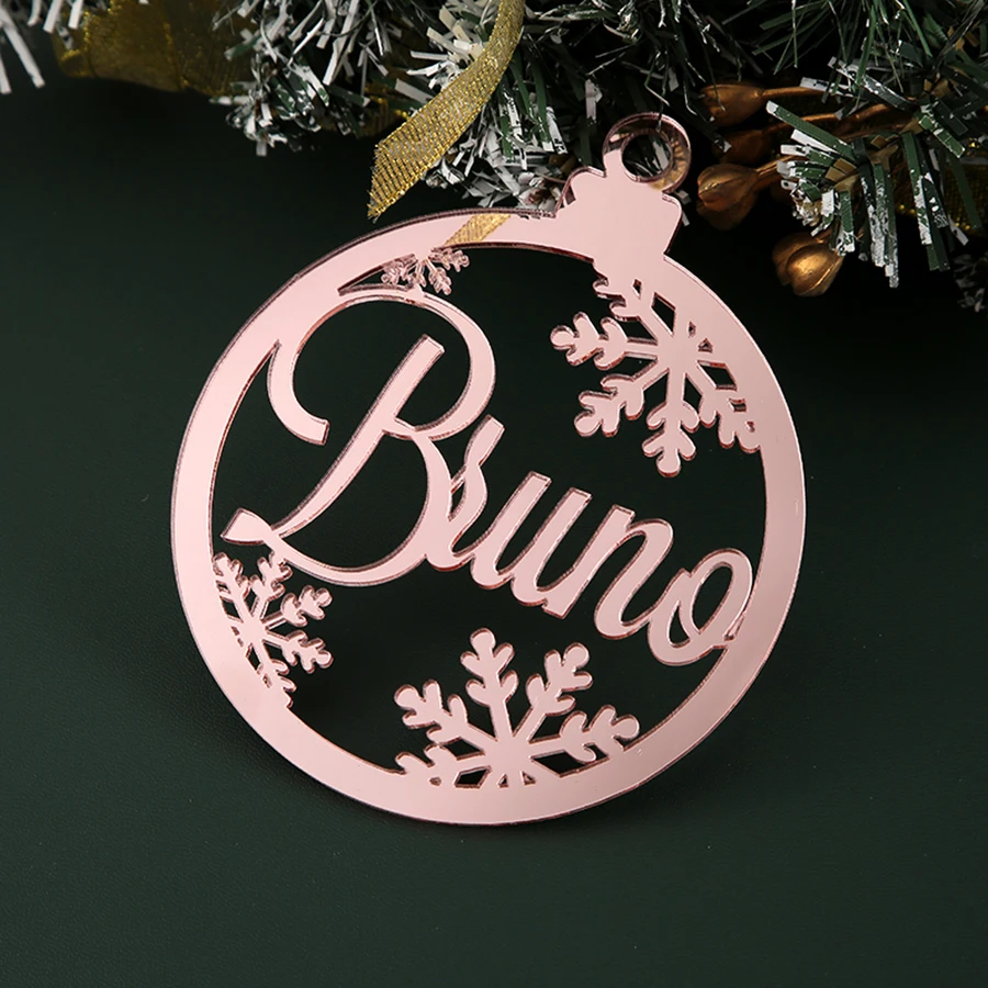 Personalized Laser-Cut Christmas Tree Baubles & Name Ornaments