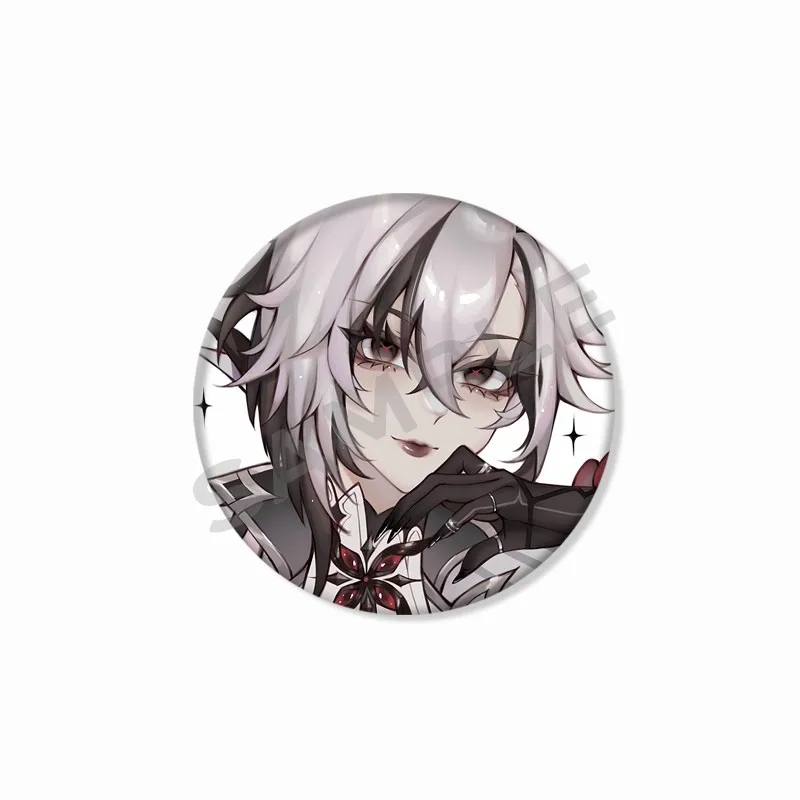 Kreatives Spiel Genshin Impact Brosche Niedliche Arlecchino Figur Anstecknadeln Rucksack Hemd Kleidung Zubehör Abzeichen Sammlergeschenke – Detail 5