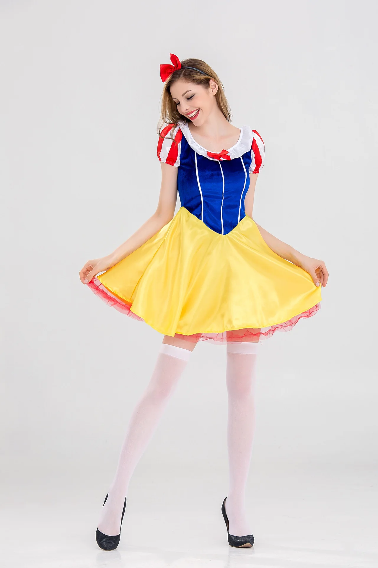 Halloween Costume Dance Dress Adult Snow White Skirt Short Skirt Snow White Performance Dress