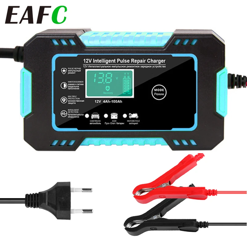 12V 6A Car Battery Charger Multiple Protection Full Automatic