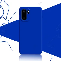 Luxury Shockproof Square Liquid Silicone Back Cover Case for OnePlus Ace 6 Ultra (Klein Blue)