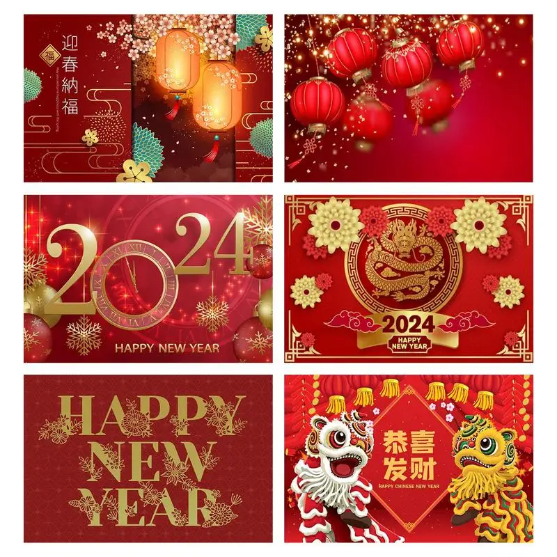 

Year Of The Dragon 2024 Backdrop Chinese Style Dragon Banner Eye Catching Lunar New Year Spring Festival Party Background Decor