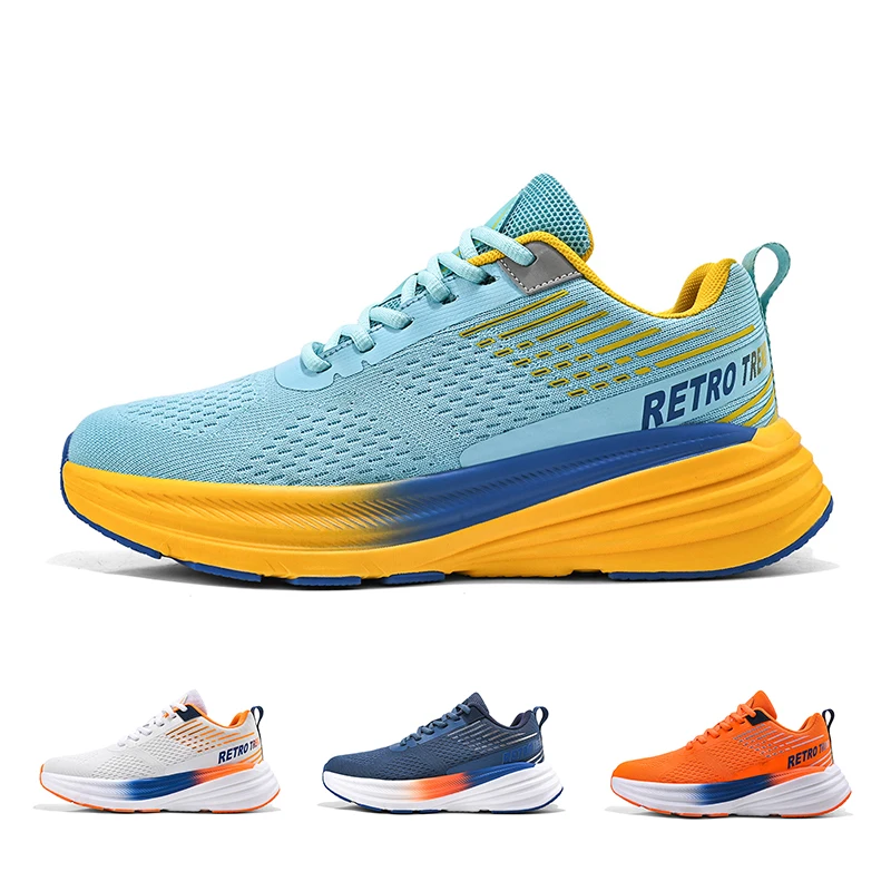 

Men And Women Running Shoes Stable Supportive Running Shoes Knitted Vamp Sneakers EVA Midsole Rubber Outsole Sports Shoes