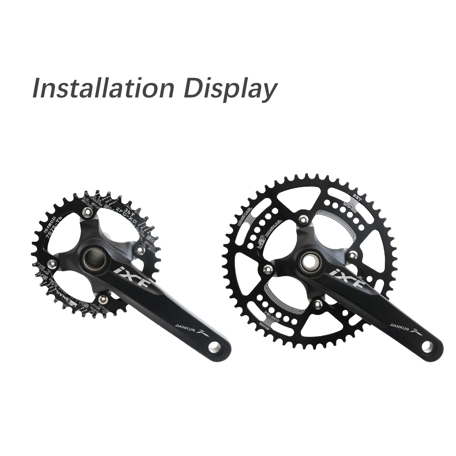 Bike Chainring SNAIL 104BCD Round 30t 32t 34t 36t 38 tooth Narrow n Wide Ultralight Tooth Plate MTB Mountain Bike 104 BCD Chainwheel bike chainring,bicycle parts