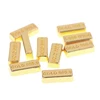 10pcs Miniature Model Doll House Accessories Mini Ruyi Gold Ingot Gold Bar Coin Model Decoration Doll House Simulation Decor 1