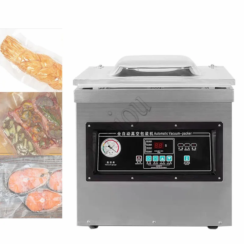 

Настольная вакуумная упаковочная машина для пищевых продуктов, полностью автоматическая Коммерческая большая упаковочная машина, вакуумная упаковочная машина для приготовления сжатого пищи