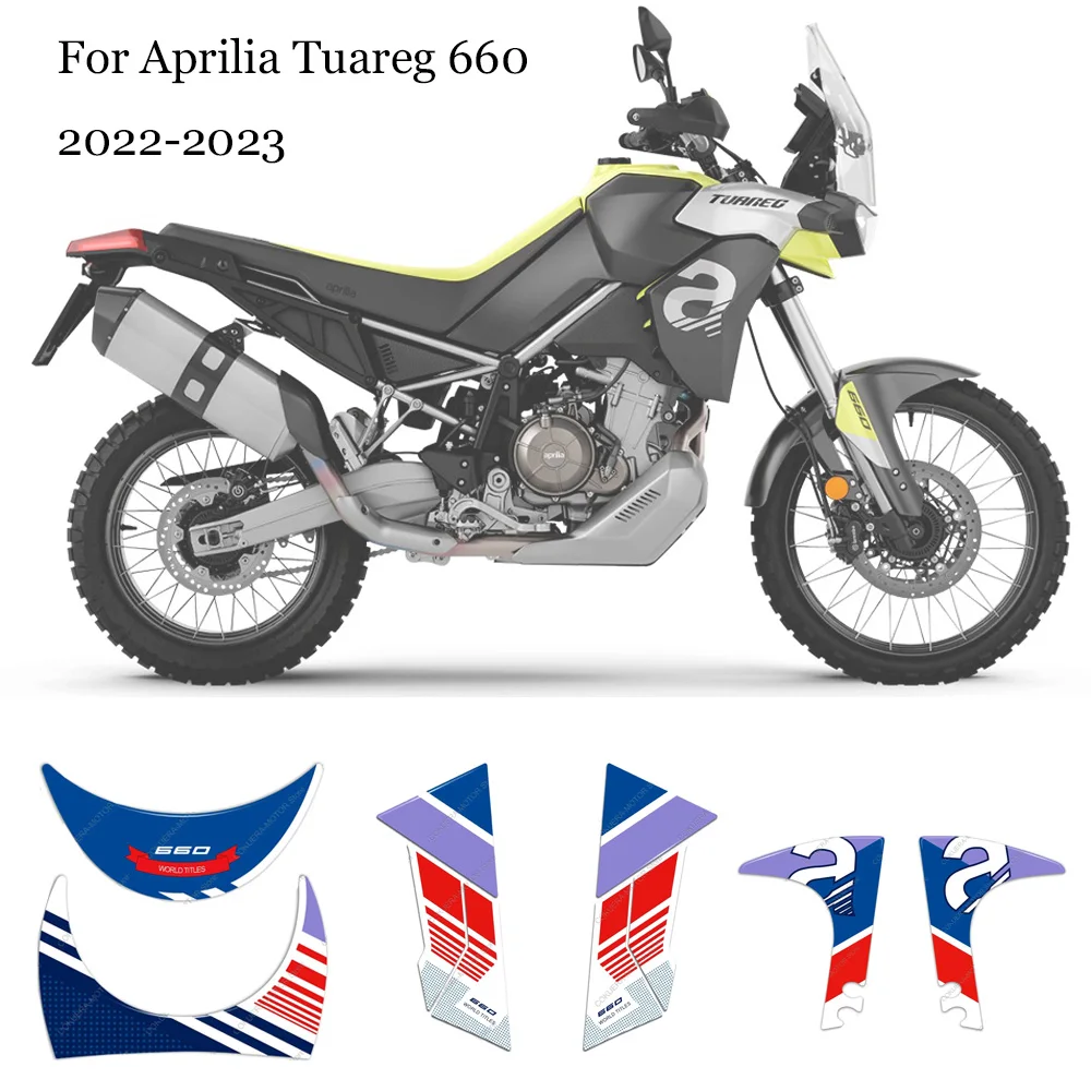 Adesivo Di Protezione Laterale Per Moto Per Aprilia Tuareg 660 2022-2023 Adesivo Di Protezione In Resina Epossidica 3D