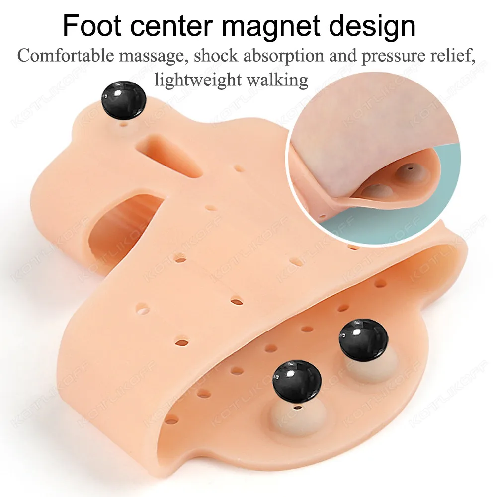 Toe and Forefoot Pads Toe Separator Forefoot Pad Magnetic Therapy Hallux Valgus Corrector Bunion Orthotics Protector Overlapping Pain Relief Cushion