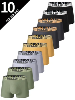 Set da 10 pezzi di slip intimi da uomo Boxer da uomo alla moda e comodi con personalità Sport di moda, pantaloni da uomo casual fitness 1