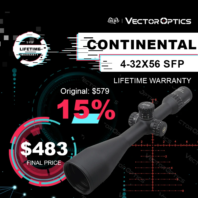 Vector Optics Continental X8 Sfp Tactical Riflescope With German Optic