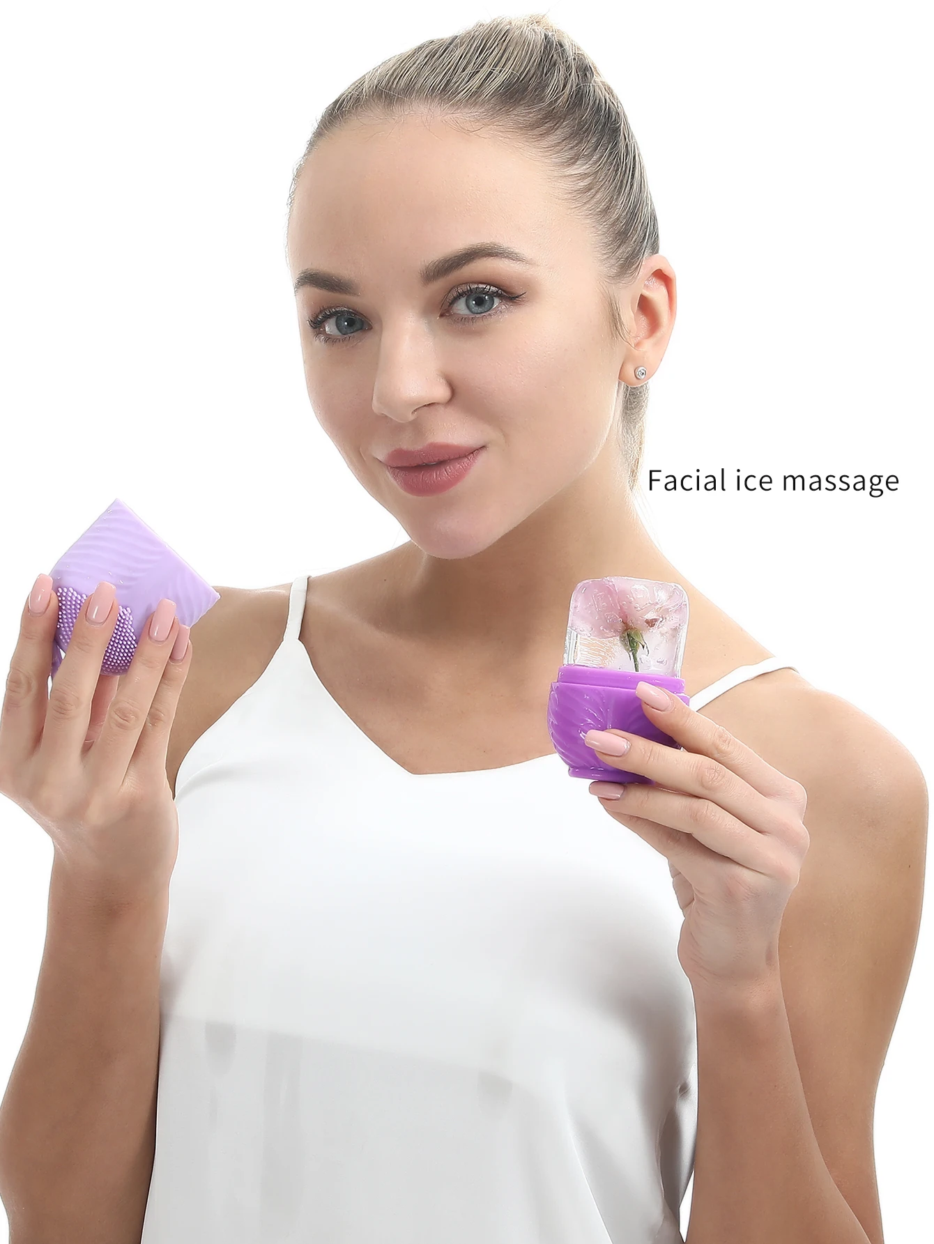 Ice Facial Roller cura della pelle Beauty Lifting Contouring Tools vassoi per cubetti di ghiaccio Ice Globe Balls massaggiatore per il viso strumento per la cura della pelle