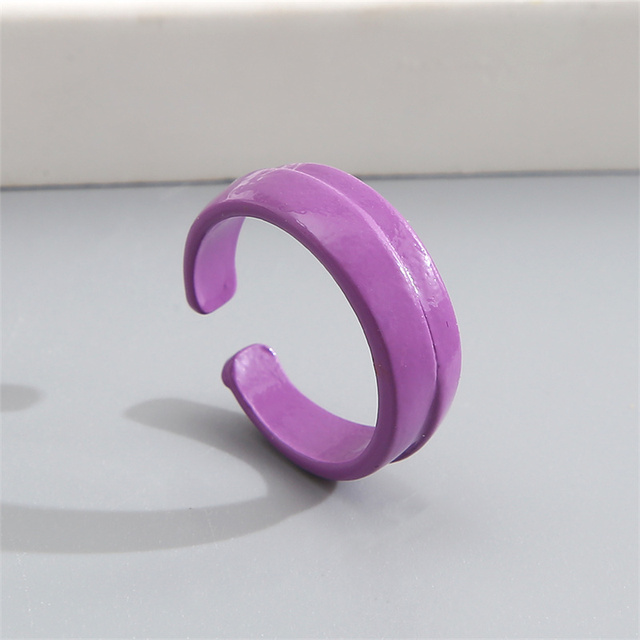 Ring Set Wholesale 2022 Summer Fashion Fruits Flowers Geometric Chain Candy Color Opening Rings Women Finger Jewelry