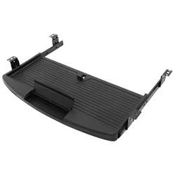 Under Desk Keyboard Tray Ergonomic Slide Out Platform for Computer Mouse and Keyboard Black