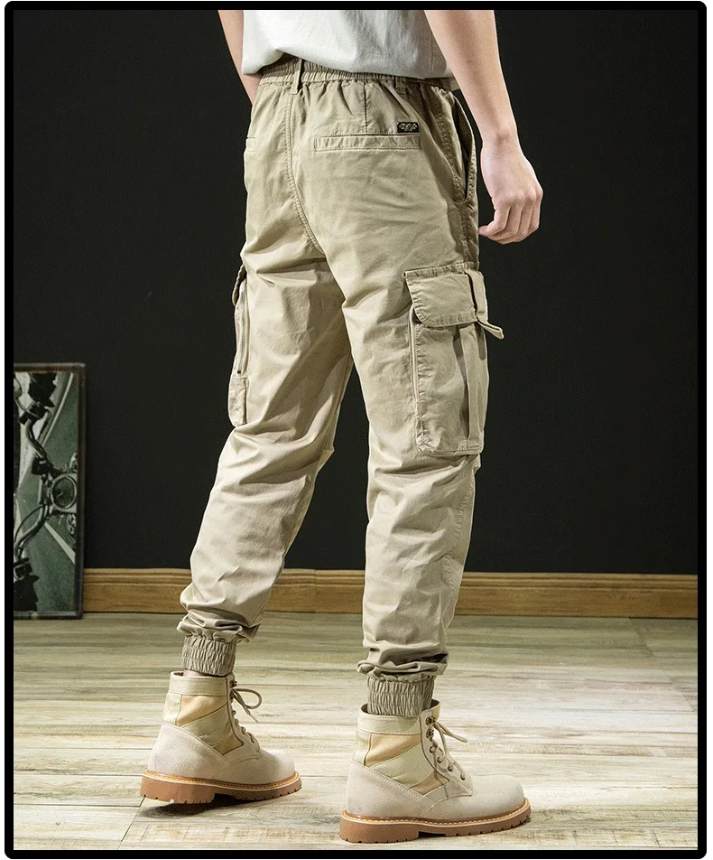 2022 Summer Tactical Cargo Pants Men Fashion Sport Joggers Casual Streetwear Hip Hop Baggy Trousers Army Green Khaki Black Gray beige cargo pants