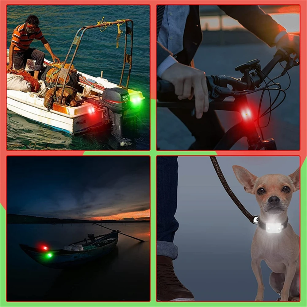 4pcs LED Boat Navigation Lights For Boat Yacht Motorboat Bike Hunting Night Fishing Truck Side Marker Light Indicator