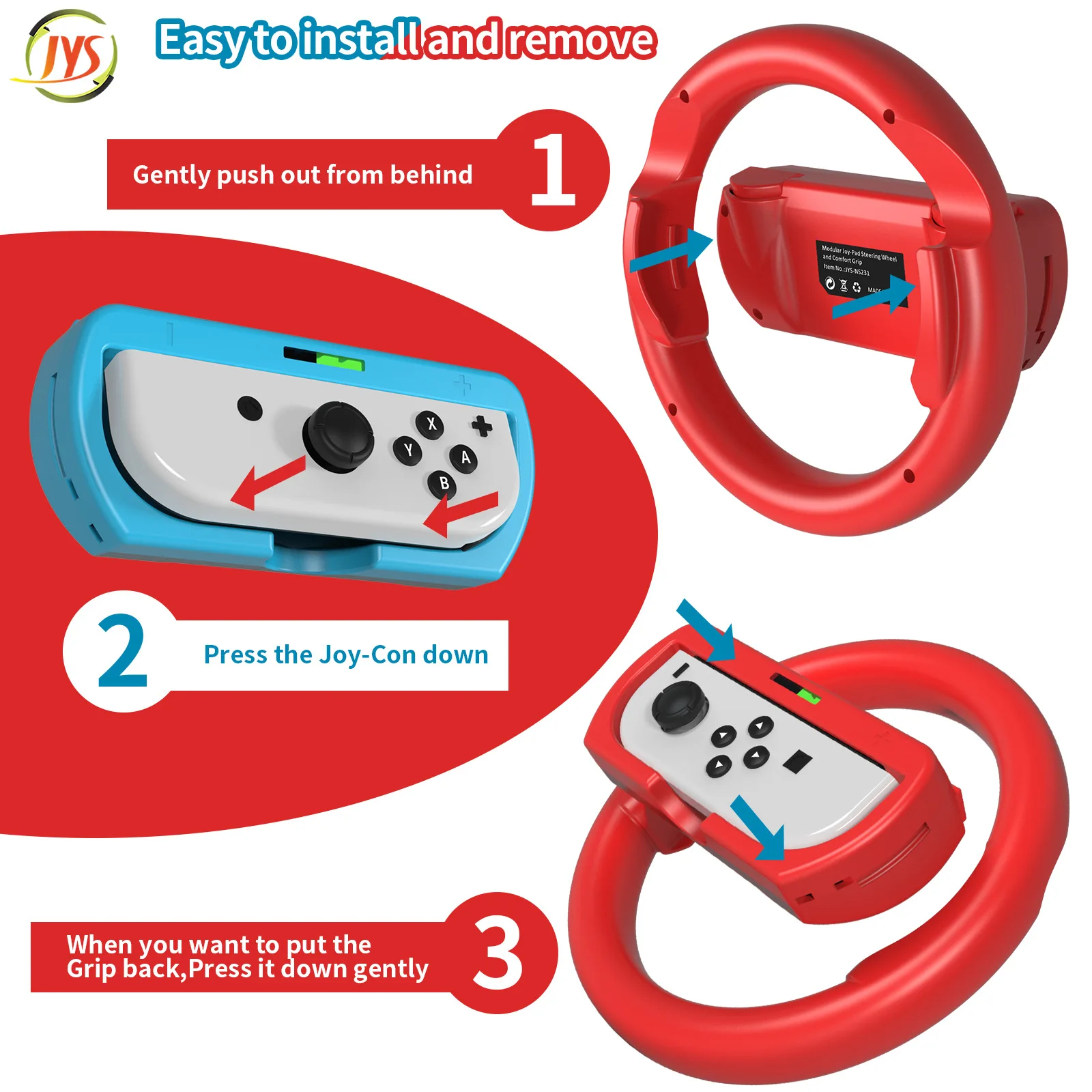 NEW For Switch gamepad for Switch/Switch OLED Kart steering wheel + 2-in-1 joy-con hand grip set switch OLED Accessories