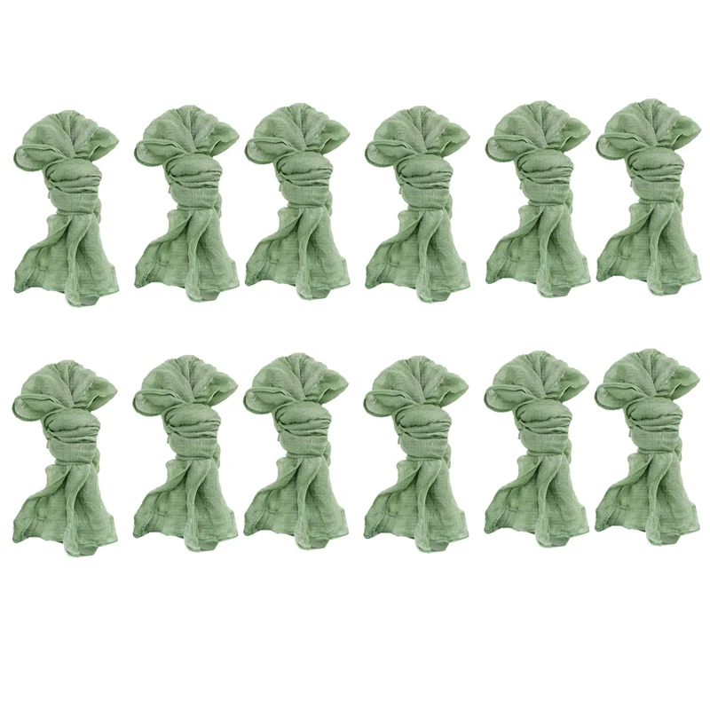 

Женские салфетки для стола, декоративные салфетки из ткани (зеленые, 12 упаковок)