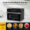 32QT Extra Large Air Fryer, 19-In-1 Air Fryer Toaster Oven Combo with Rotisserie and Dehydrator, Digital Convection Oven Counter 4