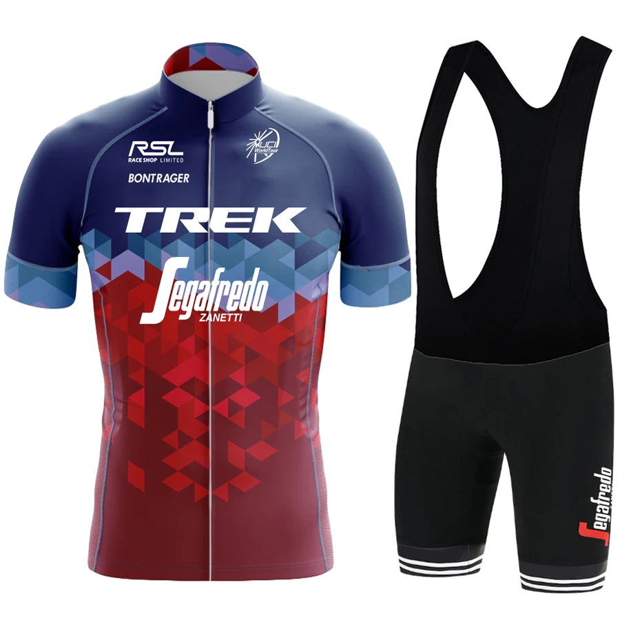 Men's Cycling Suit TREK Costume Bike Mtb Set Male Clothing Man Laser Cut Jerseys Shirt Pants Jersey Sets to Dress Tricuta Bib 5