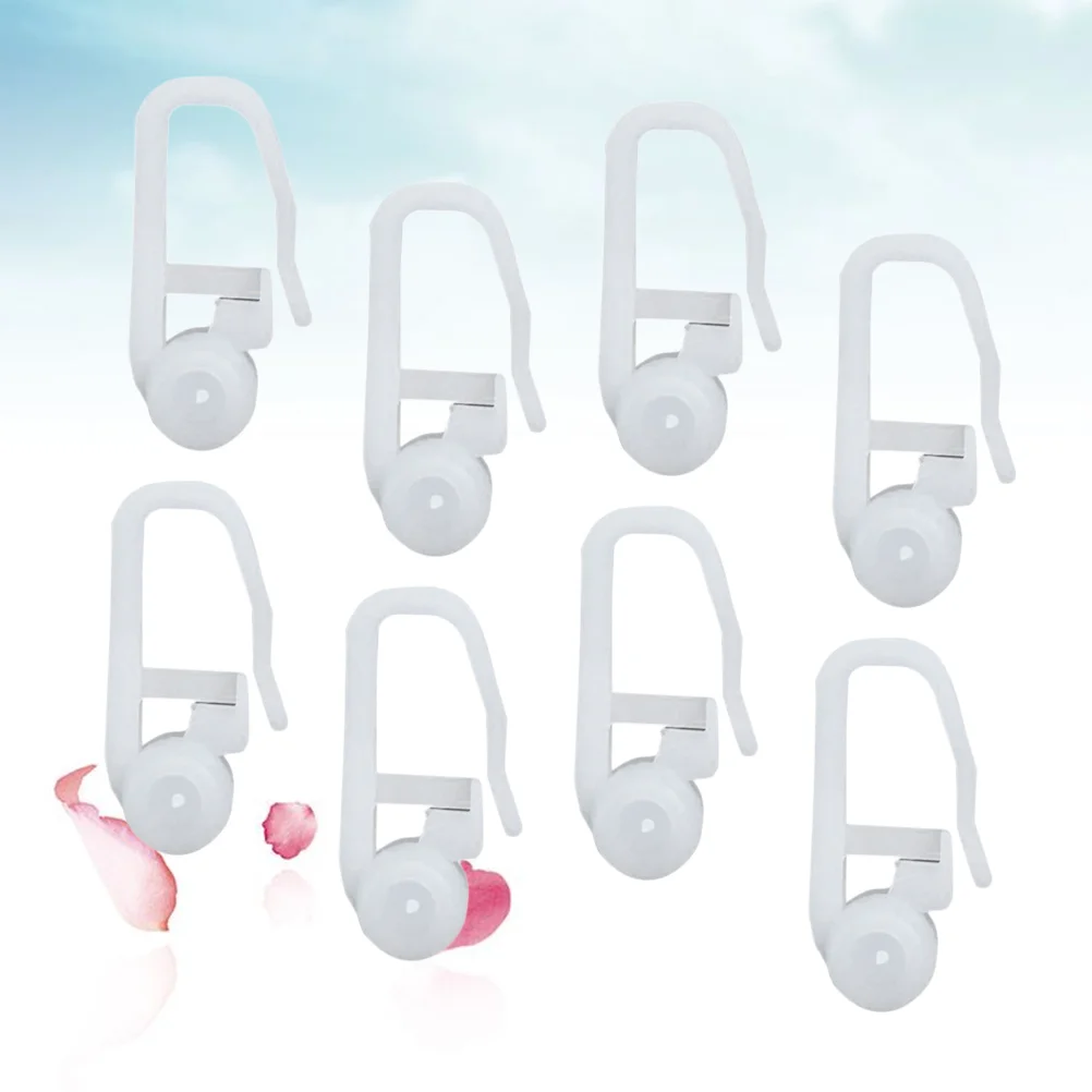 

50/100 Pcs Bed Curtain Special Hook Curtain Hanging Ring Curtain Roll Curtain Roller Blind Sliding Curtain Hooks with Ball Track