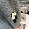 Preppy Style Knitted Cardigan Coat Women Clothing Sueter Mujer Fashion Korean Pull Femme Embroidery Panda Oversized Sweater Tops 6