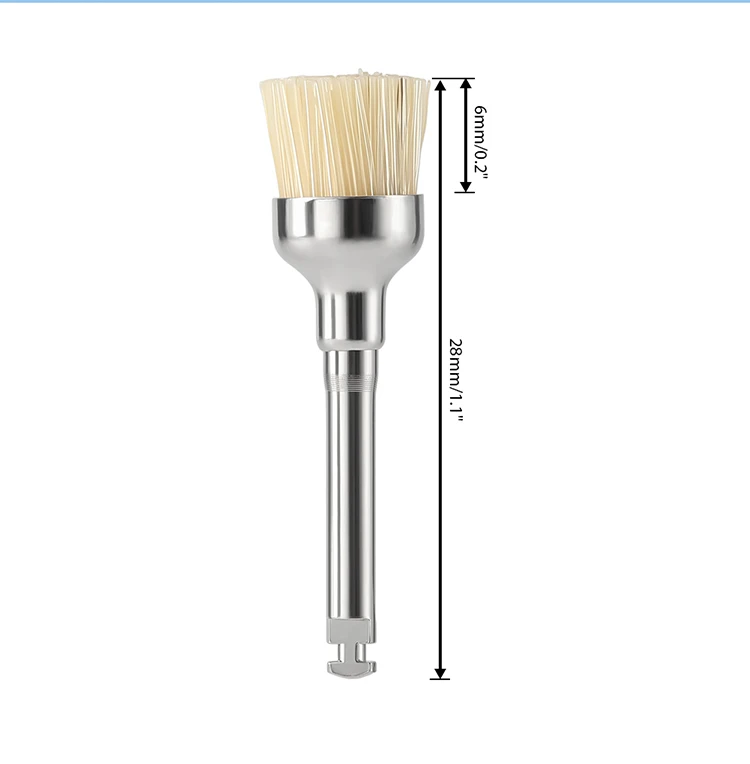 10 Stück AZDENT Dental-Polierbürsten aus Aluminiumoxid und Siliziumkarbid, Flache Scharfe Schalenform, Prophylaxe-Polierer für Winkelstücke – Detail 34