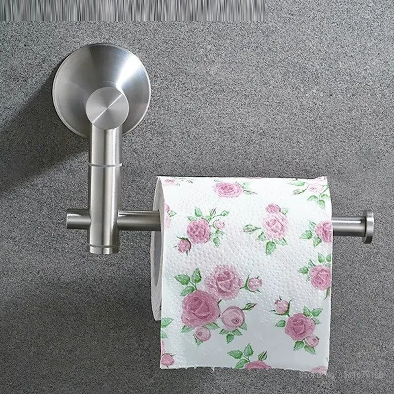 

1PC Stainless steel toilet paper holder rotatable roll paper holder toilet thickened hotel wall mounted paper towel holder