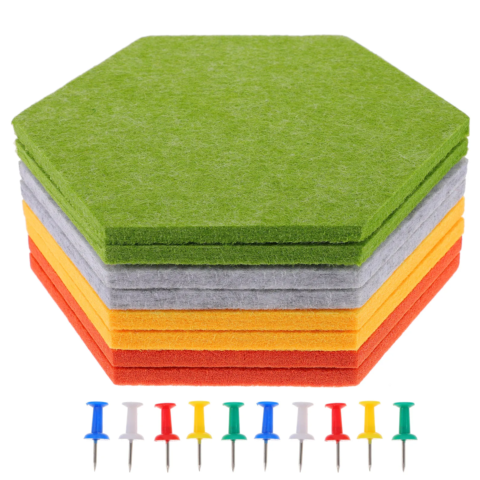 8Pcs 육각형 펠트 핀 보드 다채로운 벽 메모 게시판 접착제 홈 오피스 학교 사진 디스플레이 장식