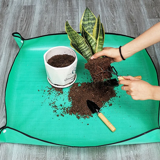 32/50 Cm -Es Ültetési Szőnyegen Kertész Cserepes Szőnyeg Kertészkedés Vízálló, Összecsukható Edény Szőnyegátültetés - Image 4