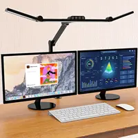 Led Desk Lamp with Clamp, Architect Desk Lamp for Home Office with Atmosphere Lighting, 24W Ultra Bright Auto Dimming Desk Light 1