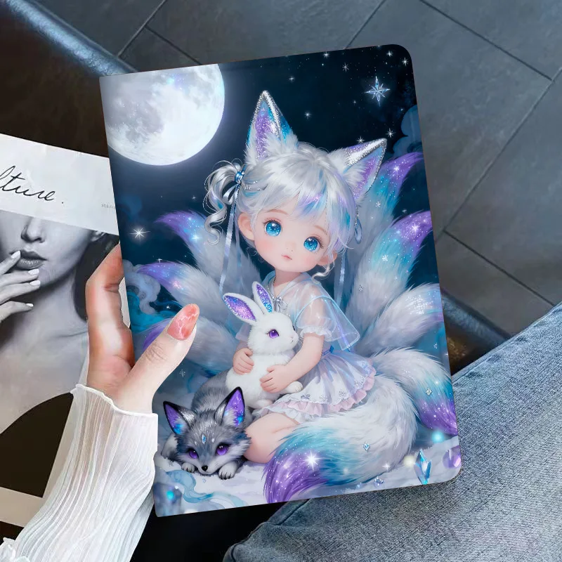 Cute Nine-Tailed Fox Pattern TPU Soft Back Cover