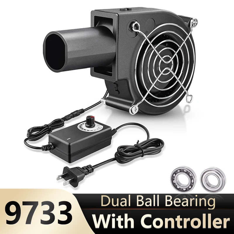Gdestime-ventilador Centrífugo Portátil 9733 Grande Air Flow Ventilador com Adaptador Wild Camping Piquenique Fogão para Churrasco ao ar Livre 90 mm 9cm