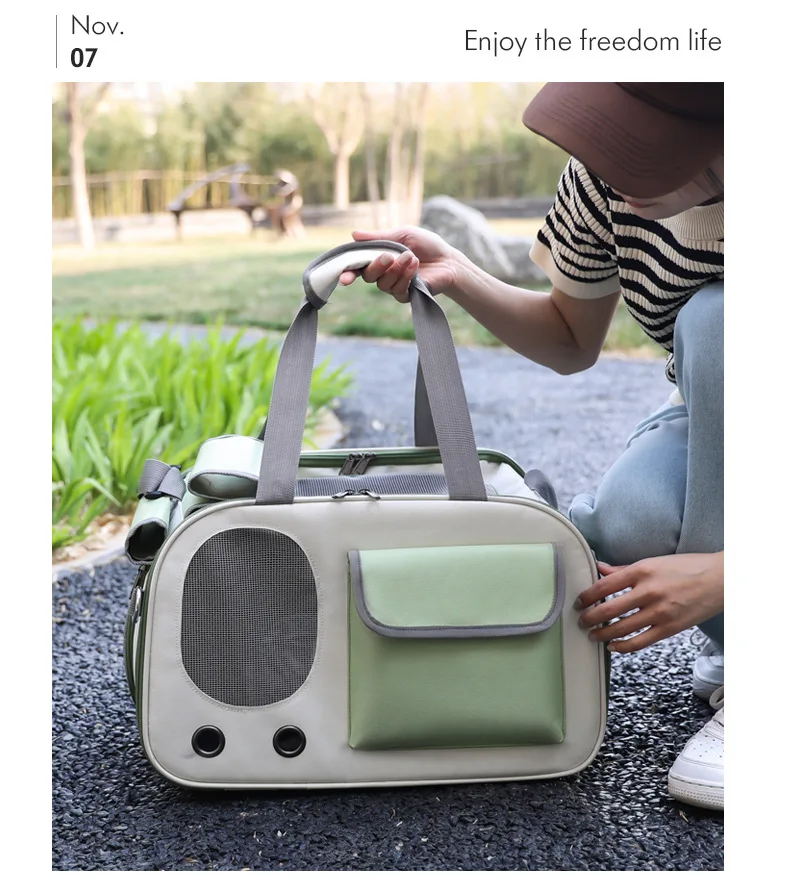 Breathable Pet Cat Carrier Bag Travel Bags for Dogs Cats Foldable Pet Dog Cat Tote Slings Bags Supplies