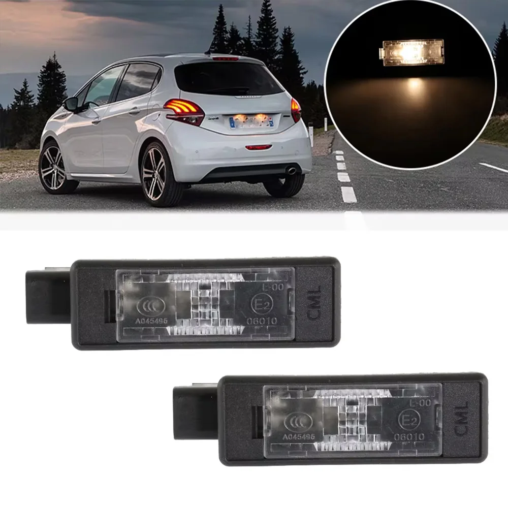 Coppia Luci Targa Posteriori LED 6340G3 Compatibili Con Peugeot 208, 308, 508, 3008, 5008 (2007-2024)