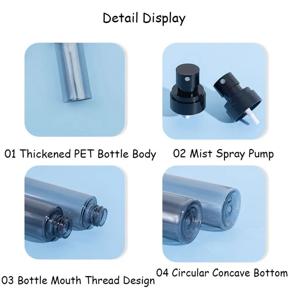 60ml 80ml 100ml 120ml Spray Bottle Fine Mist Sub-bottling Travel Portable Small Cosmestic Bottle Lotion Sub-bottling