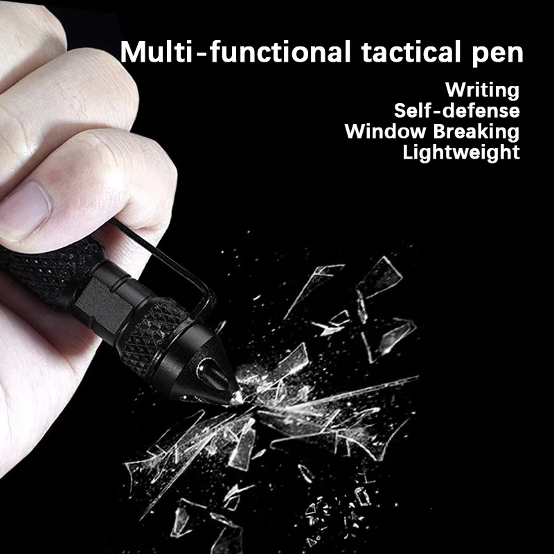Metal Military Tactical Pen School Student Office Ballpoint Pens Emergency Glass Breaker Self Defense EDC Supplies